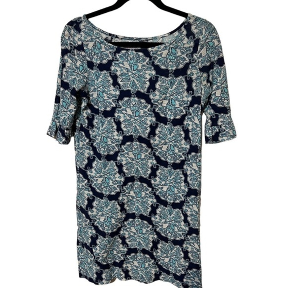 Lilly Pulitzer Seashell Short Sleeve Dress Garden Party Size Small
